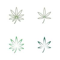 logo de hoja de cannabis vector