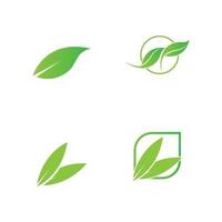 green leaf logo vector