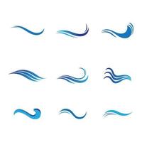 vector de icono de onda de agua