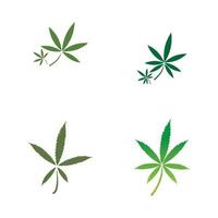 logo de hoja de cannabis vector