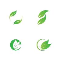 green leaf logo vector