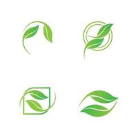 green leaf logo vector