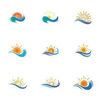 sun and water wave-33 vector