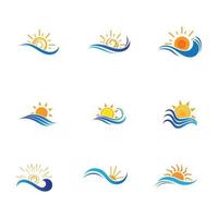 sun and water wave-49 vector