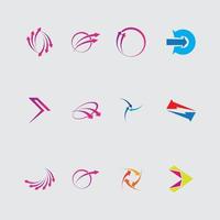 conjunto de logotipo de flecha vector