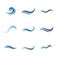 vector de icono de onda de agua