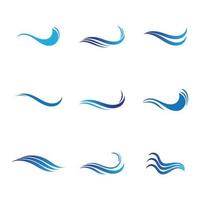 vector de icono de onda de agua