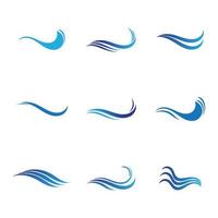 Water wave icon vector