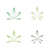 logo de hoja de cannabis vector