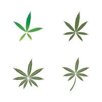 logo de hoja de cannabis vector