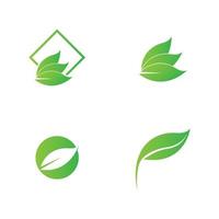 green leaf logo vector