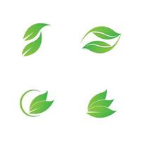 green leaf logo vector