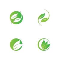 green leaf logo vector