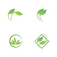 green leaf logo vector