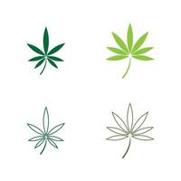 logo de hoja de cannabis vector