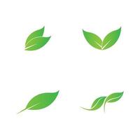 green leaf logo vector