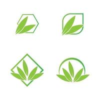 green leaf logo vector