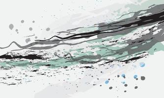 Black and white abstract painting vector
