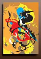 Colorful abstract painting vector