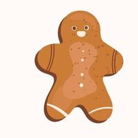 man shaped christmas gingerbread vector illustration