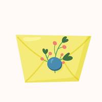 christmas letter in an envelope vector