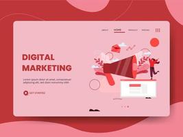 Digital Marketing Landing Page vector
