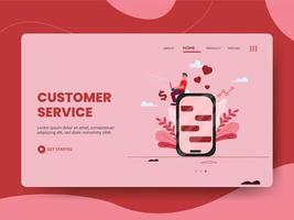 Customer Service Landing Page vector