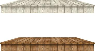 Brown and white wooden stage floor or table vector