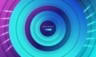 Geometric abstract hexagon background with  circle blue vector