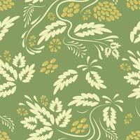 Folk flowers pattern Floral surface design Seamless pattern vector