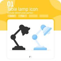 icono premium de lámpara de mesa con estilo plano aislado sobre fondo blanco. elemento de ilustración vectorial del concepto de icono de símbolo de signo de educación para diseño web, ui, ux, sitio web, diseño de logotipos y aplicaciones móviles vector