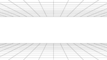 Empty futuristic digital horizontal gap white background with black grid space line color surface. Network cyber technology. banner, cover, terrain, sci-fi, wireframe, and related to background. vector