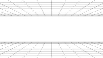 Empty futuristic digital horizontal gap white background with black grid space line color surface. Network cyber technology. banner, cover, terrain, sci-fi, wireframe, and related to background. vector