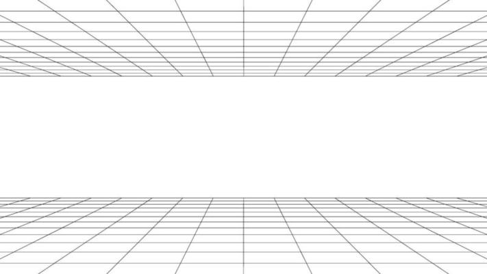 Empty futuristic digital horizontal gap white background with black grid space line color surface. Network cyber technology. banner, cover, terrain, sci-fi, wireframe, and related to background.