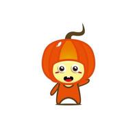 Cute funny pumpkin character cartoon. vector cartoon character flat style illustration. Isolated on white background