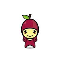 lindo personaje de dibujos animados de maracuyá. vector de icono de ilustración de personaje de kawaii de dibujos animados. ilustración sobre fondo blanco. fruta de la pasión, pensar, concepto, gracioso