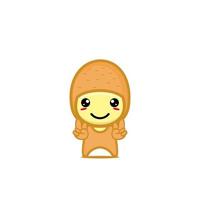 Cute smiling funny potato cartoon. Vector flat style cartoon character design illustration. Isolated on white background