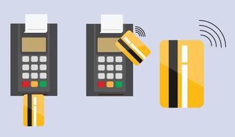 nfc card icon vector contactless payment. pay cshless logo. tap pass reader with hand. open hotel door sensor lock. isolated line on white background.