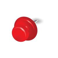 Red thumbtack office supplies paper note push attachments objects organize angle mount pin colored markers set