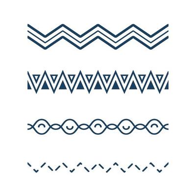 Seamless waves abstract geometrical zigzag shapes vector patterns collection