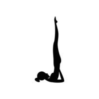 silueta femenina que hace yoga colección deporte fotos