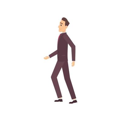 Running man businessman fast running keyframe animation 2d cartoon flat ...