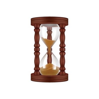 Sand watches retro hourglasses vintage history clocks management object realistic illustrations