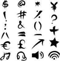 paquete de signos y símbolos del alfabeto vector