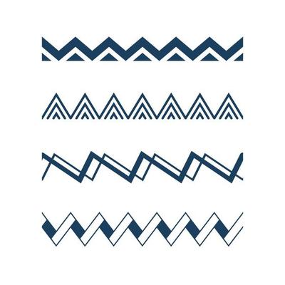 Seamless waves abstract geometrical zigzag shapes vector patterns collection