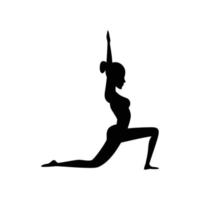 silueta femenina que hace yoga colección deporte fotos