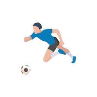 personajes de futbol atletismo isométrico personas jugadores de fútbol campo de carreras personas 3d vector