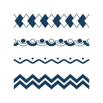 Seamless waves abstract geometrical zigzag shapes vector patterns collection