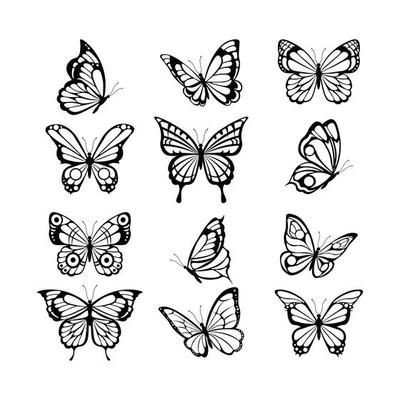 Butterfly Silhouette Vector Art, Icons, and Graphics for Free Download