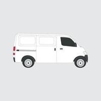 Illustration vector graphic White delivery van vehicle